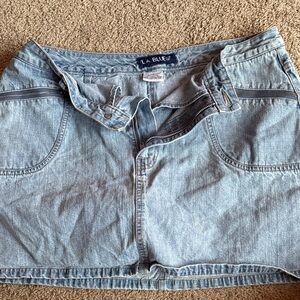 L.A. Blues Light Blue Denim Skirt